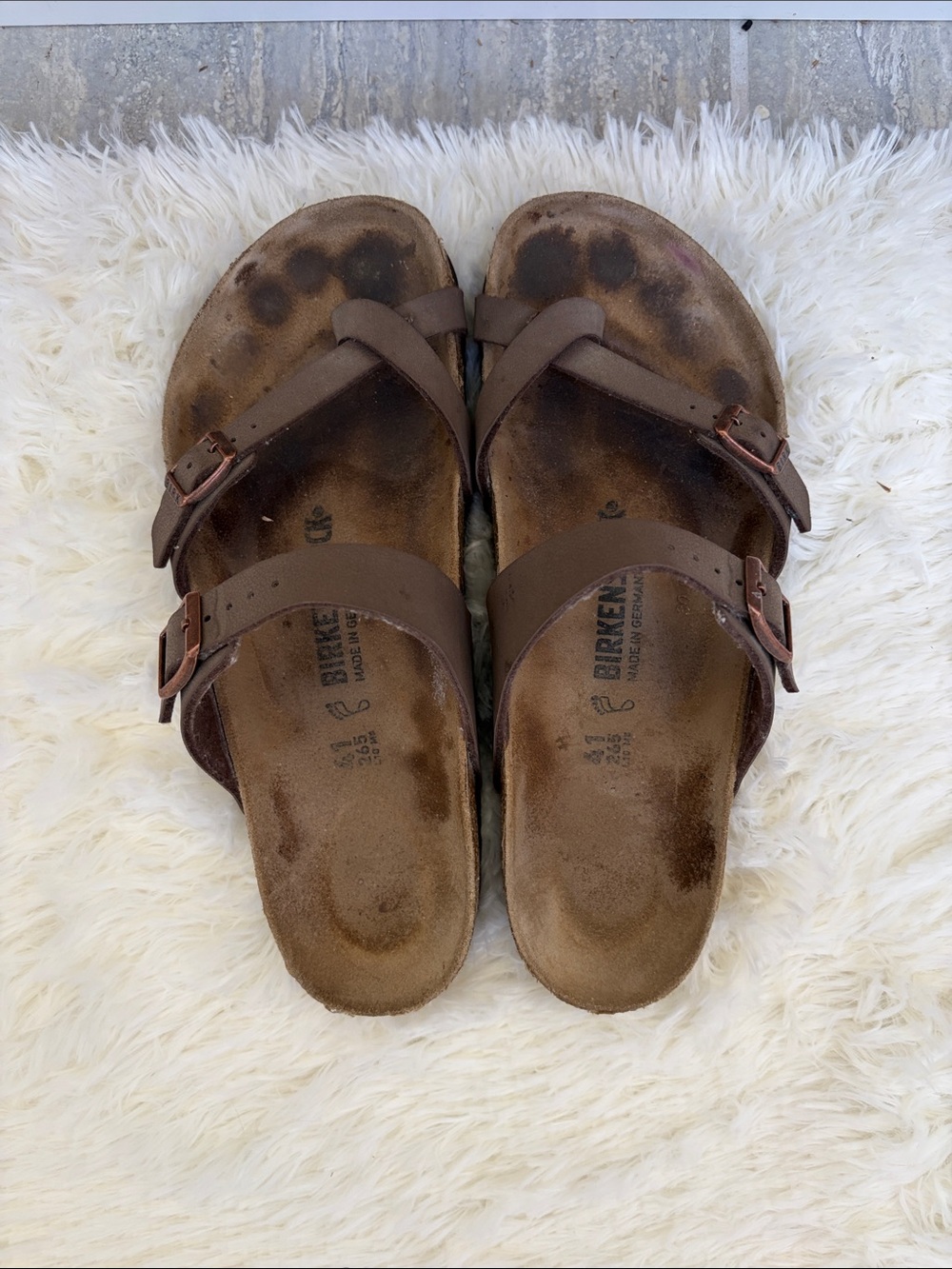 Birkenstock Women’s Brown Double-Buckle Leather Sandals